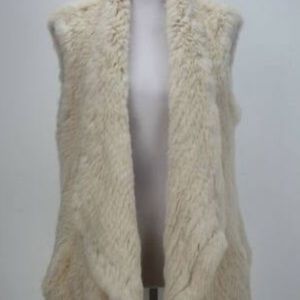 Cream fur vest